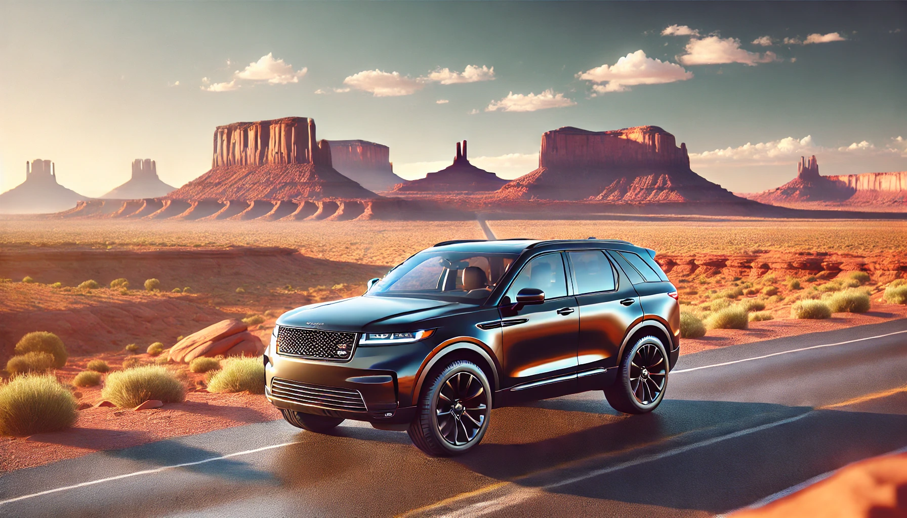 SUV on the highway
